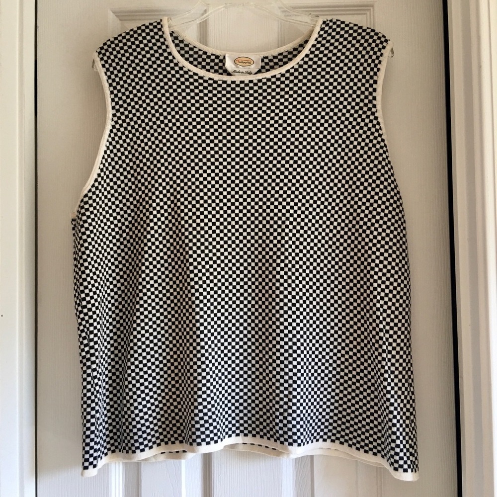 Classy Talbots checkerboard print sweater!